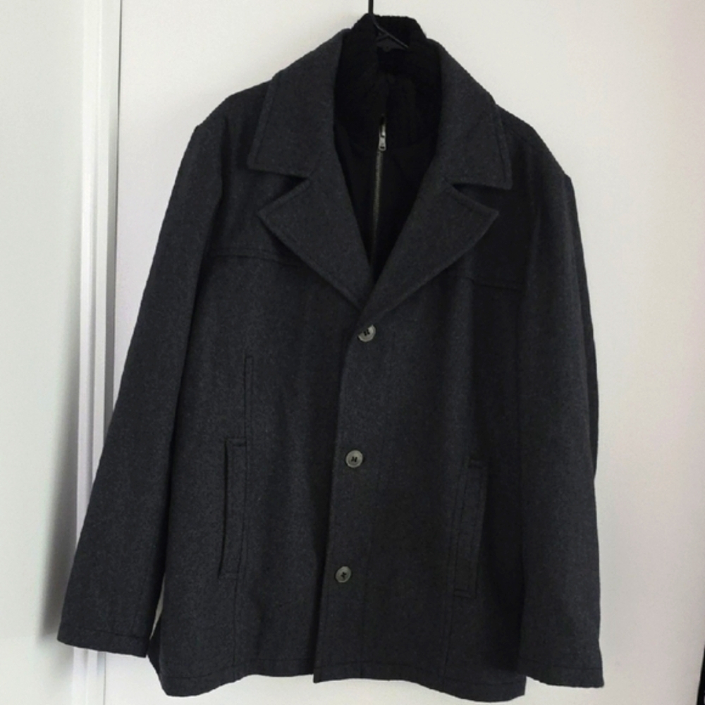 Like New Kenneth Cole Wool Jacket Dark Grey